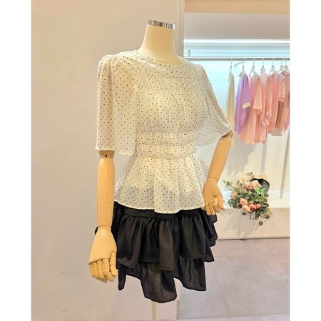 도트패턴 블라우스