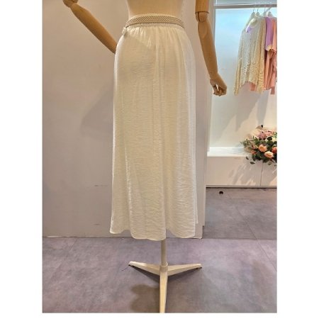 무지 롱 스커트 벨트 세트