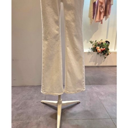 세미부츠컷 면 팬츠