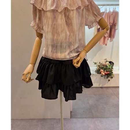 프릴 숄더 블라우스