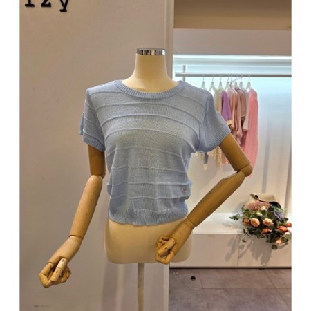 스카프 장식 니트