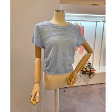 스카프 장식 니트