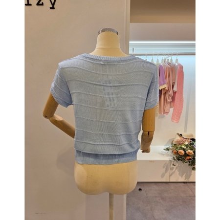 스카프 장식 니트