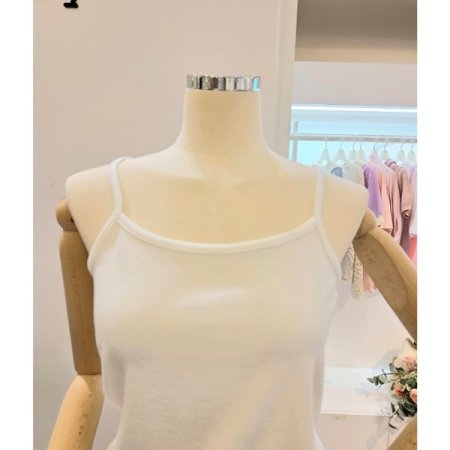 무지 끈 탑 티셔츠