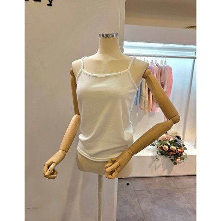 무지 끈 탑 티셔츠