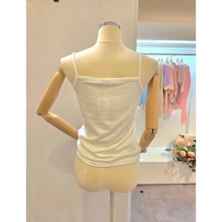 무지 끈 탑 티셔츠