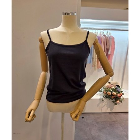 무지 끈 탑 티셔츠