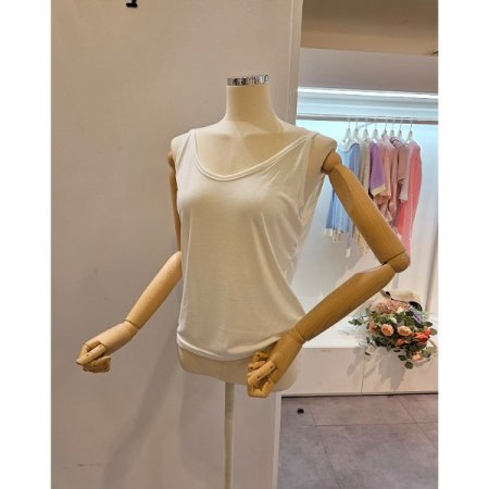 베이직 끈 탑 티셔츠