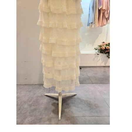 도트 프릴 캉캉 스커트