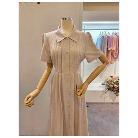 핀턱 카라 원피스