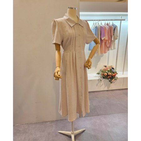 핀턱 카라 원피스