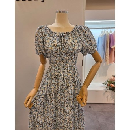 셔링 패턴 원피스