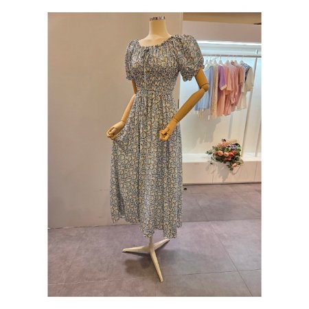 셔링 패턴 원피스