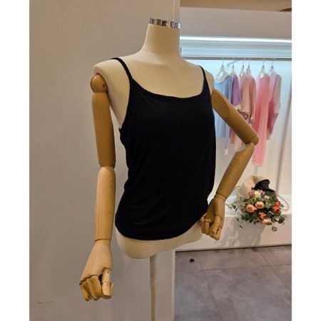 기본 무지 끈 티셔츠