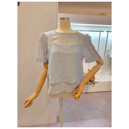 뷔스티에 레이어드 블라우스