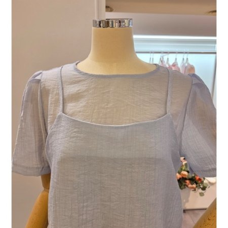 뷔스티에 레이어드 블라우스