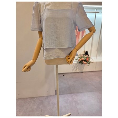 뷔스티에 레이어드 블라우스