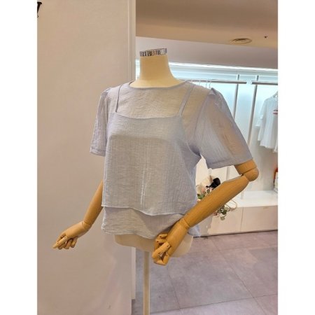 뷔스티에 레이어드 블라우스