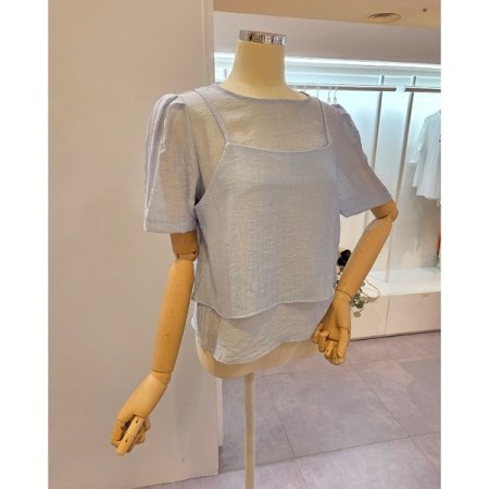 뷔스티에 레이어드 블라우스