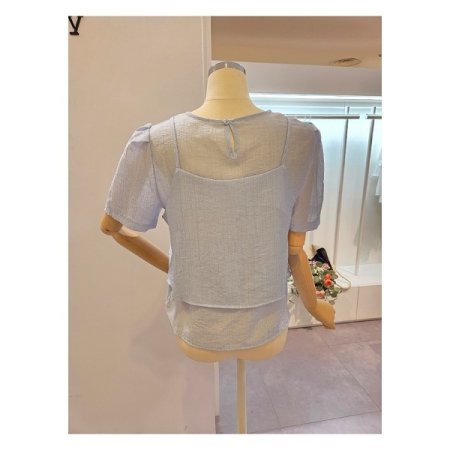 뷔스티에 레이어드 블라우스