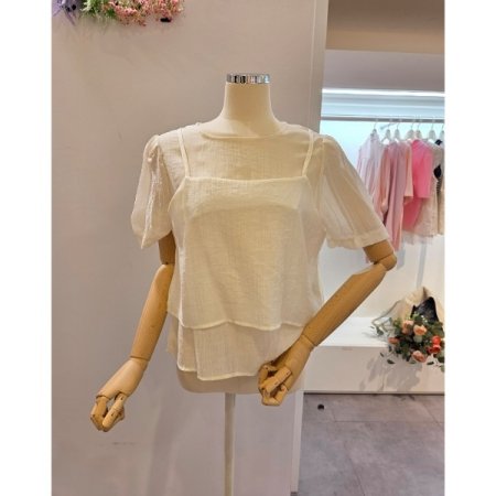 뷔스티에 레이어드 블라우스