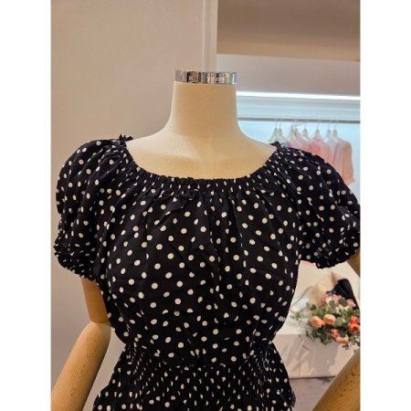 도트 스모크 블라우스