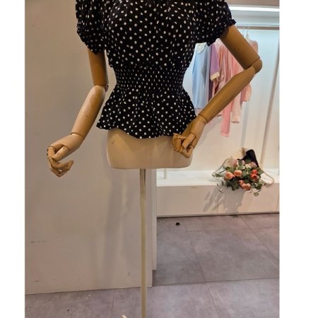 도트 스모크 블라우스