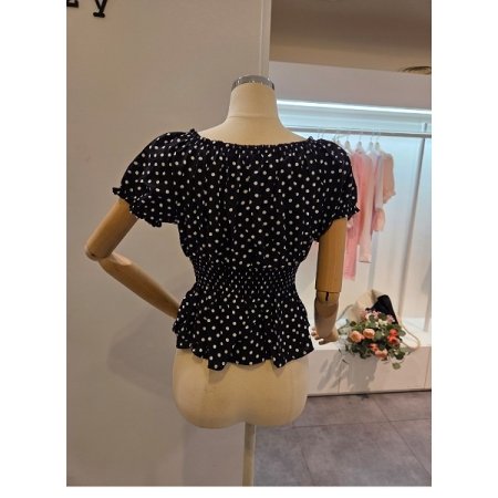 도트 스모크 블라우스