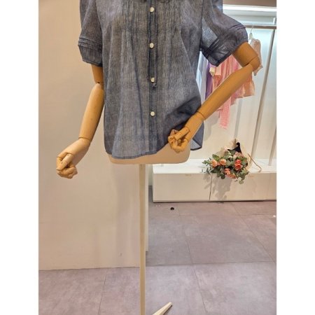 프릴 카라 블라우스