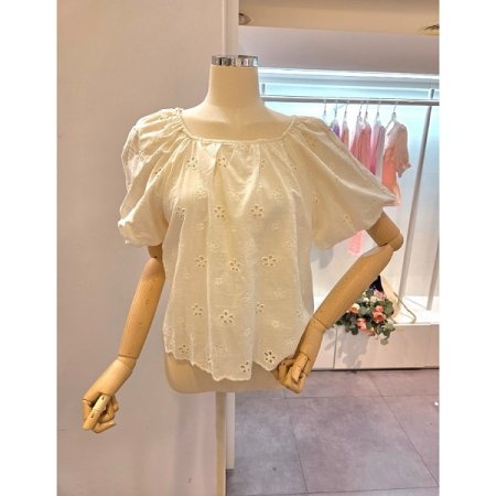 플라워 패턴 블라우스