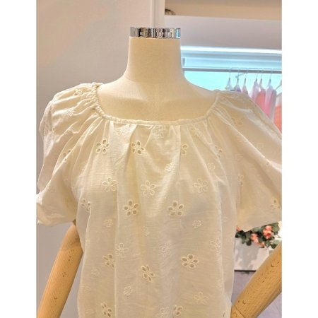 플라워 패턴 블라우스