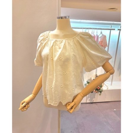 플라워 패턴 블라우스