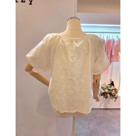 플라워 패턴 블라우스