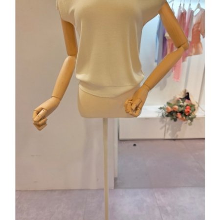 도트 포인트 민소매 티셔츠