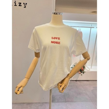 프린팅 라운드넥 티셔츠