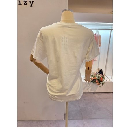 프린팅 라운드넥 티셔츠