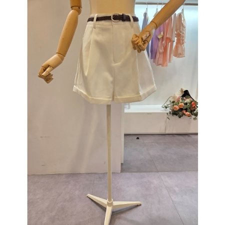 벨트 와이드 반바지 세트