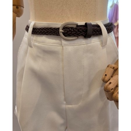 벨트 와이드 반바지 세트