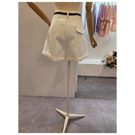 벨트 와이드 반바지 세트