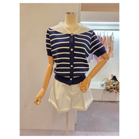 세일러카라 스트라이프 가디건