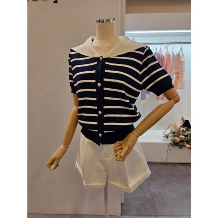 세일러카라 스트라이프 가디건