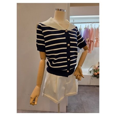 세일러카라 스트라이프 가디건