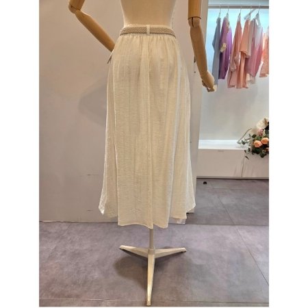 단추장식 스커트 벨트 세트