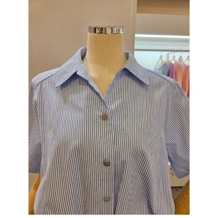 밑단 핀턱 줄지 셔츠