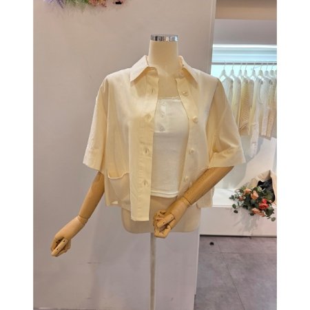 양포켓 카라 셔츠