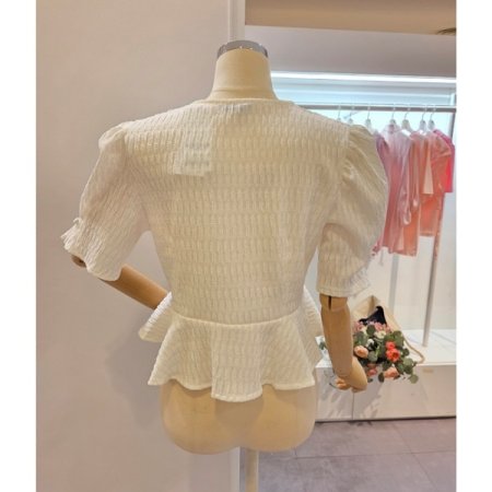 라운드 에이라인 블라우스