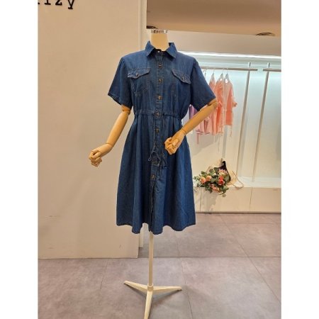 데님 카라 원피스