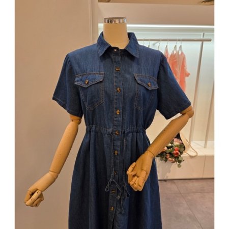 데님 카라 원피스