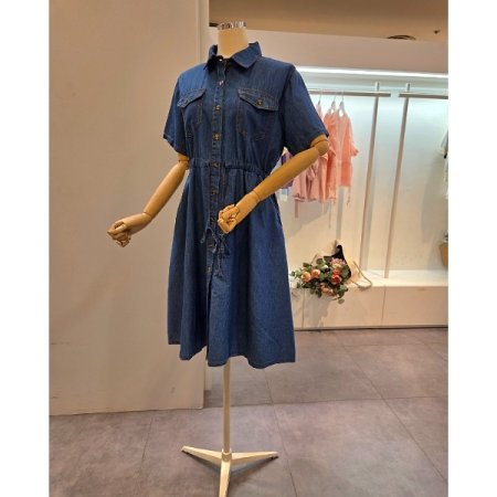 데님 카라 원피스