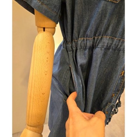 데님 카라 원피스